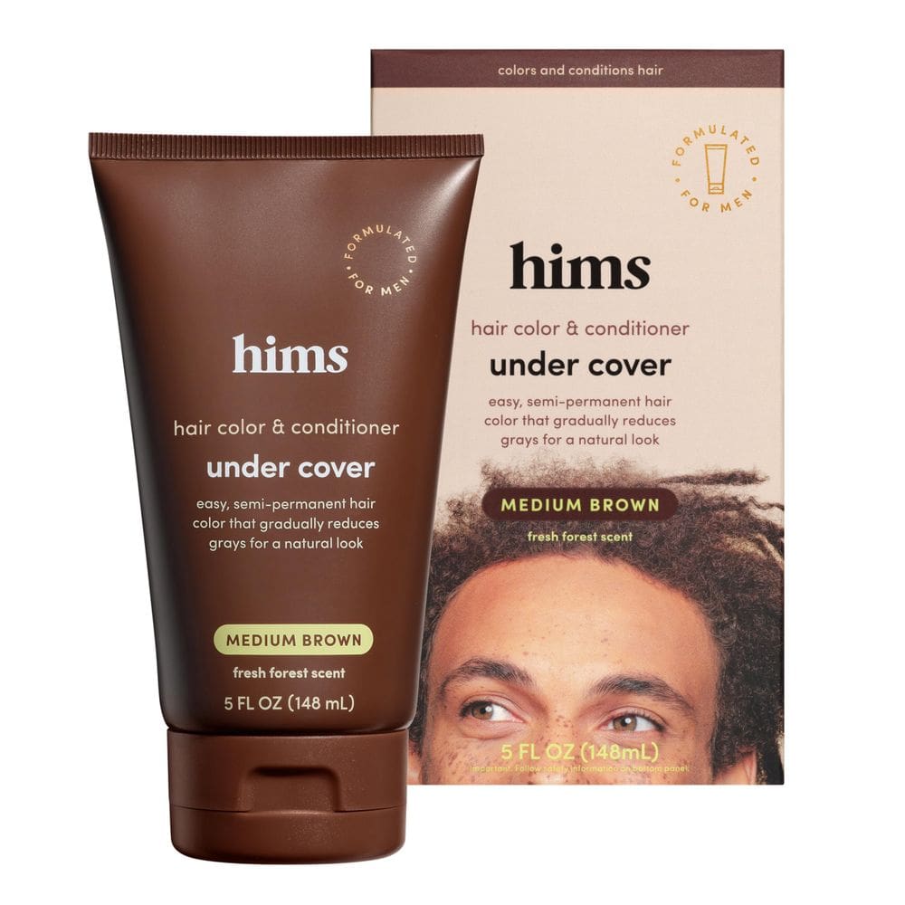 Condicionador de cor de cabelo Hims Under Cover para homens castanhos