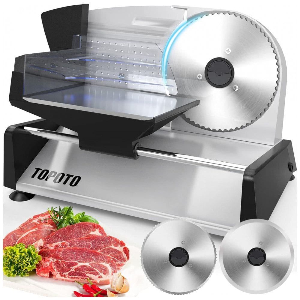 Fatiador de Frios Elétrico de Aço Inoxidável, 150W, 110v, TOPOTO, Prateado