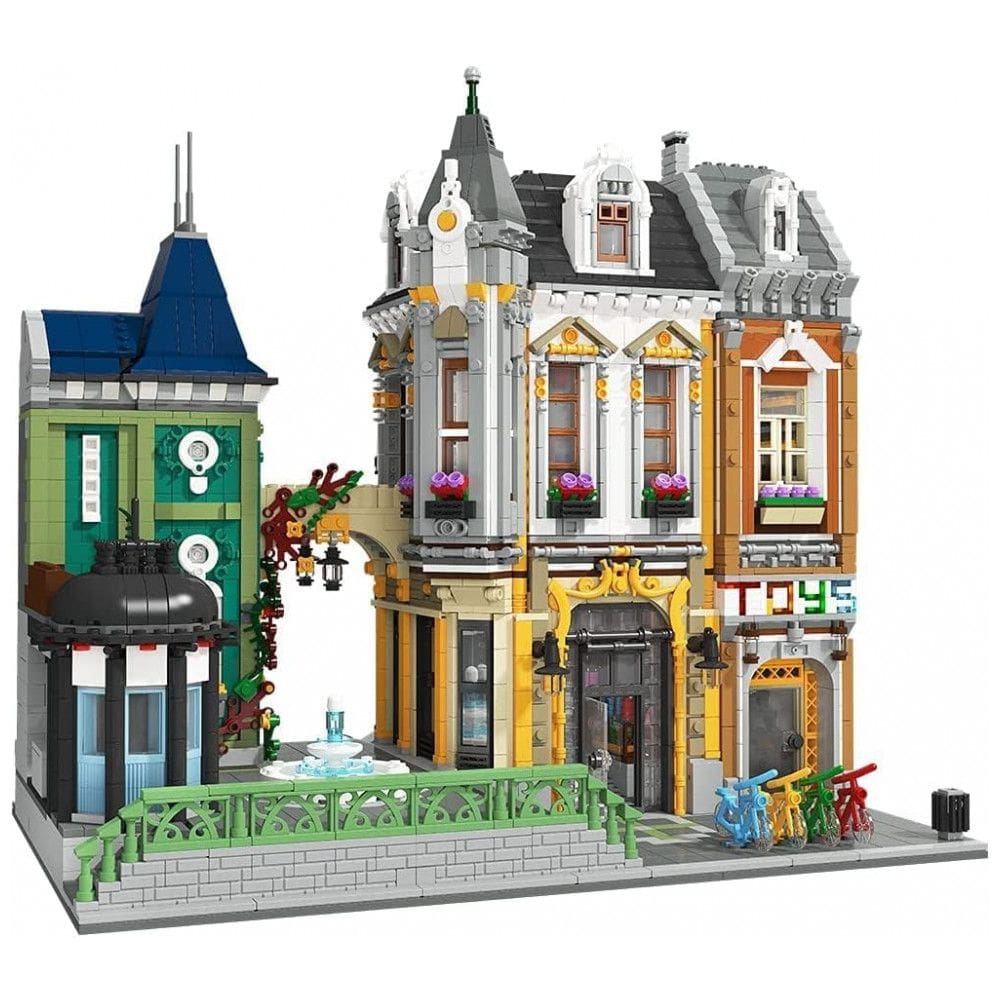 Kit de Construção Dois Prédios com 5477 Peças para 14 Anos ou mais, GENERAL JIMS, Amarelo