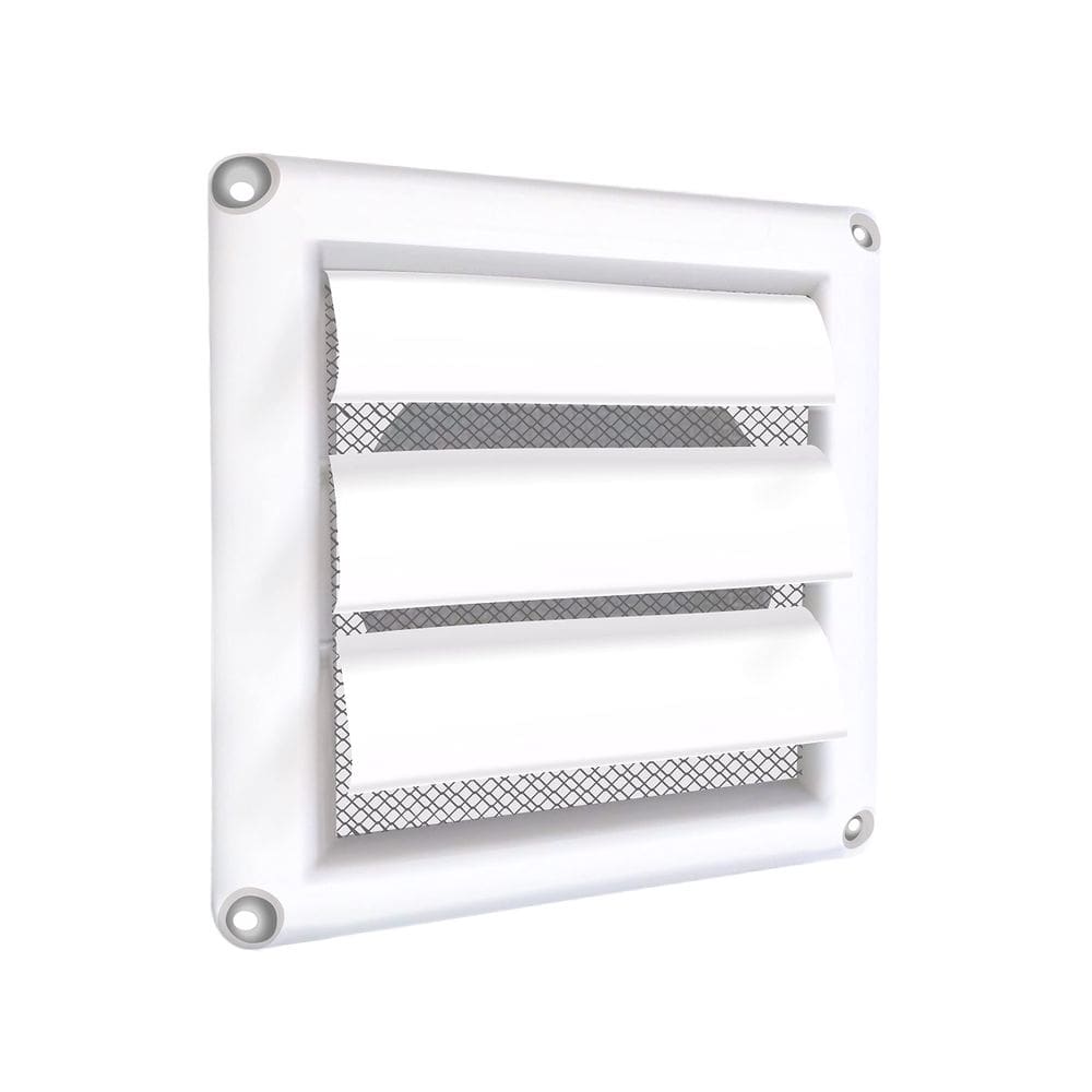 Tampa de ventilação com persianas do secador Saffire 4 polegadas branca