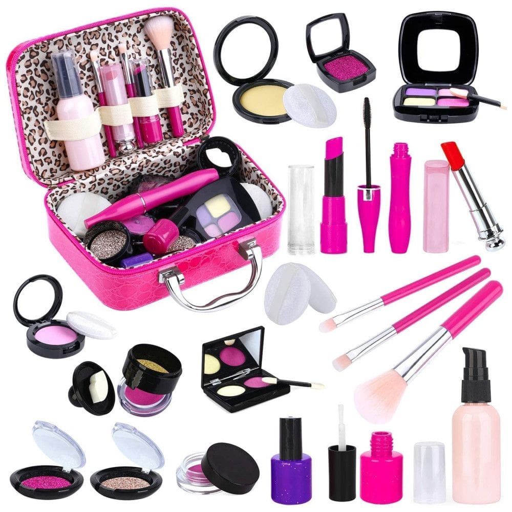 Tepsmigo kit de maquiagem para meninas. As crianças fingem brincar de maquiagem - com bolsa de cosméticos.