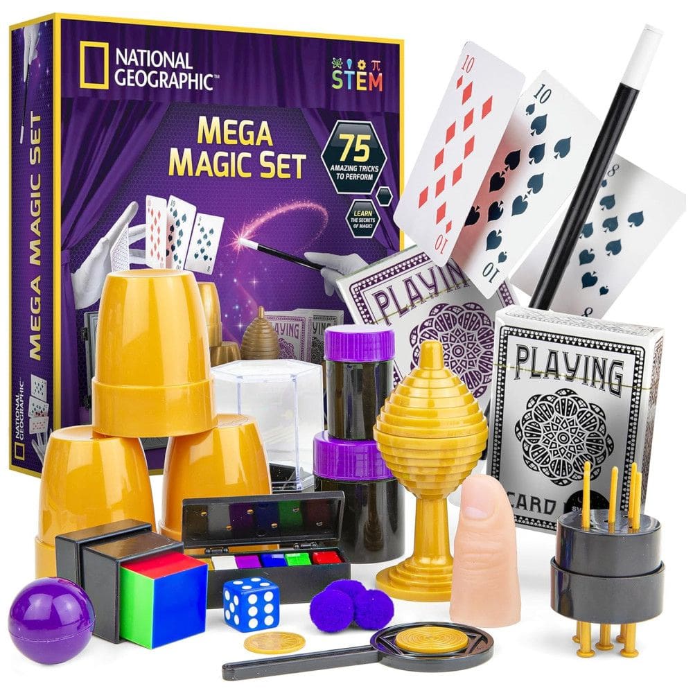 Conjunto National Geographic Mega Magic, Com Mais de 75 Truques de Mágica Incríveis Para Crianças Aprenderem e Apresentarem!