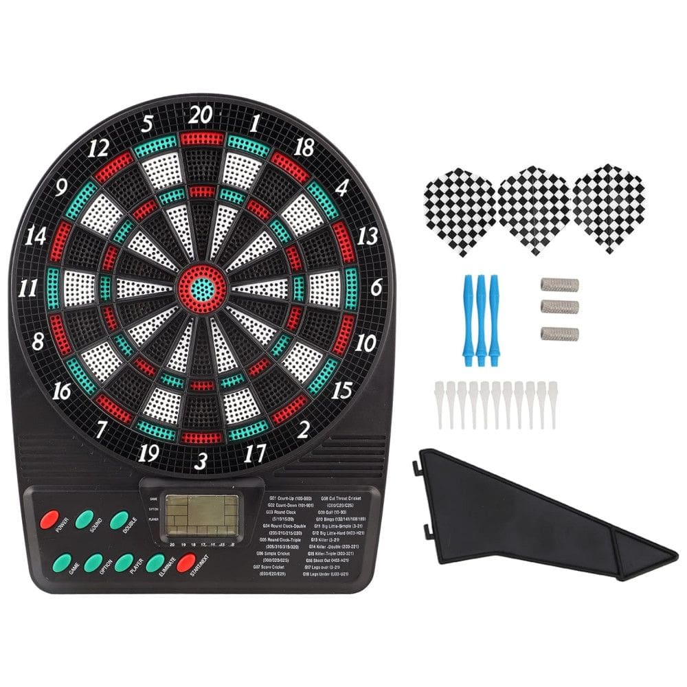 Jogo De Dardos Eletrônico, Placar Eletrônico De Dardos Com Pontas Suaves, Display LCD, 3 Dardos, 12 Pontas, 18 Jogos
