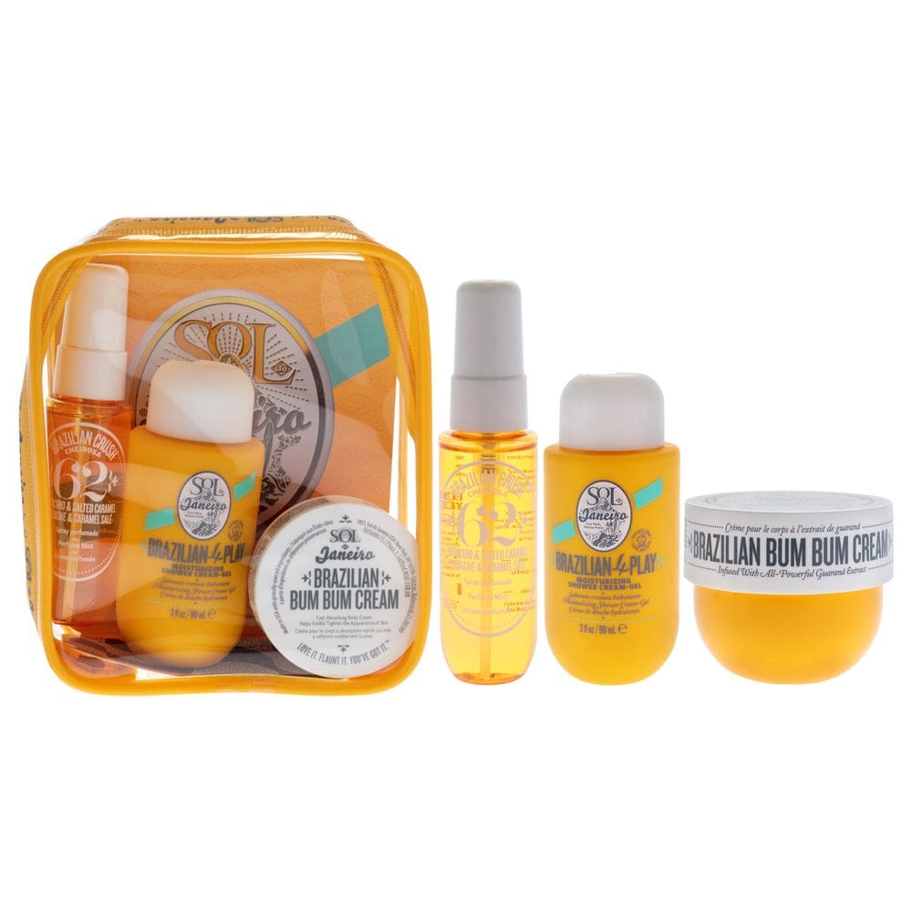 Conjunto de cuidados com a pele Sol de Janeiro Bum Bum Cream com gel de banho e névoa
