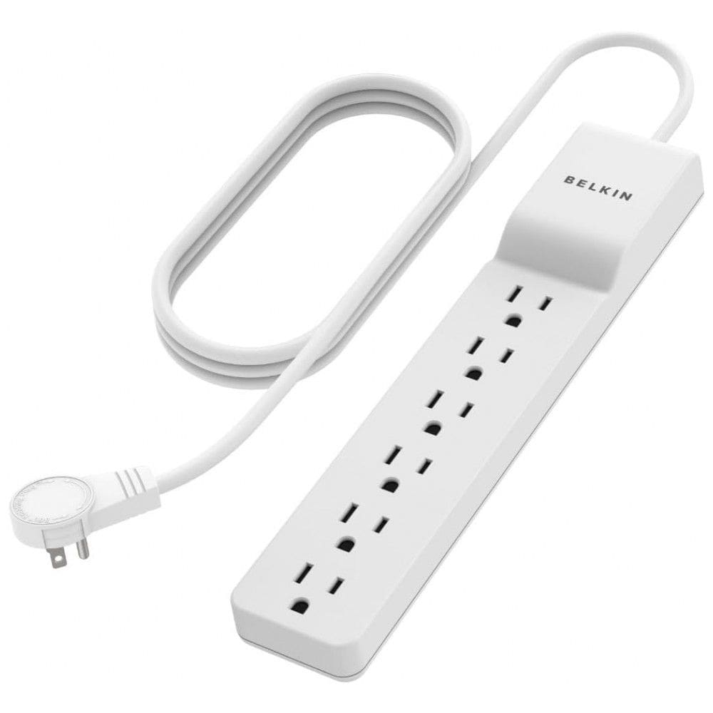 Protetor Contra Picos de Energia e Raios 1080 Watts com 6 Portas CA Giratórias, 110v, BELKIN BE106000 06R, Branco