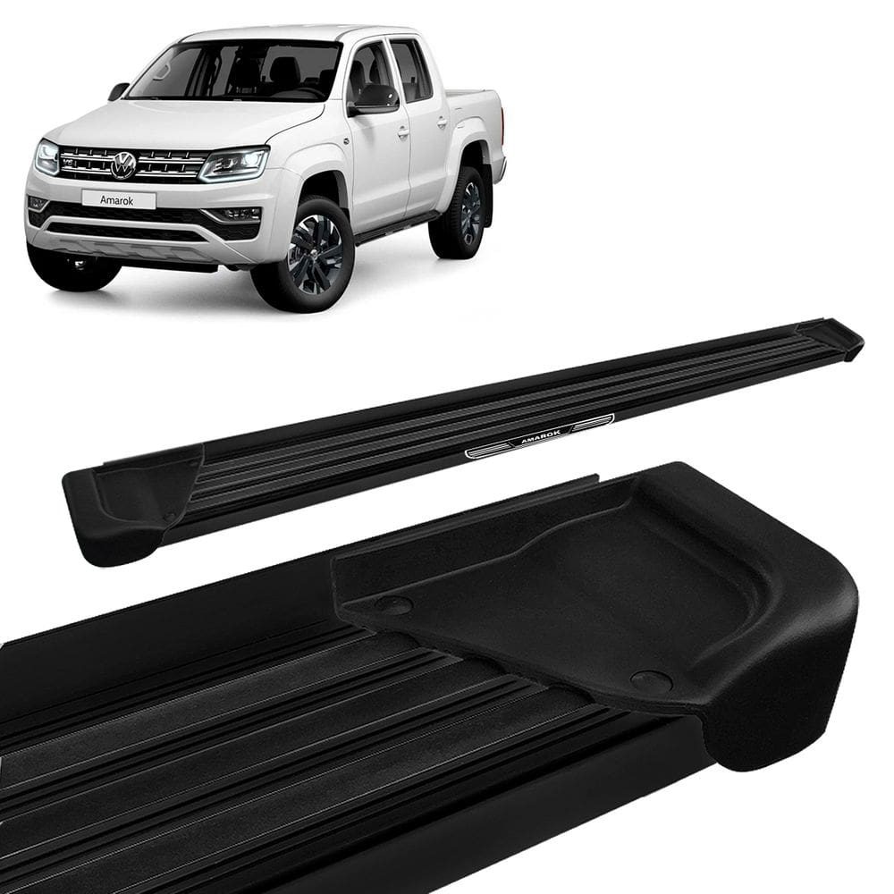 Estribo Lateral Amarok CD 2010 a 2023 Alumínio Preto A1 Com