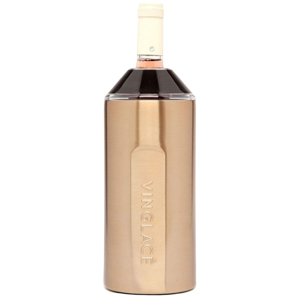 Porta Garrafa Térmico para Vinho é em Aço Inoxidável, VINGLACé, Dourado