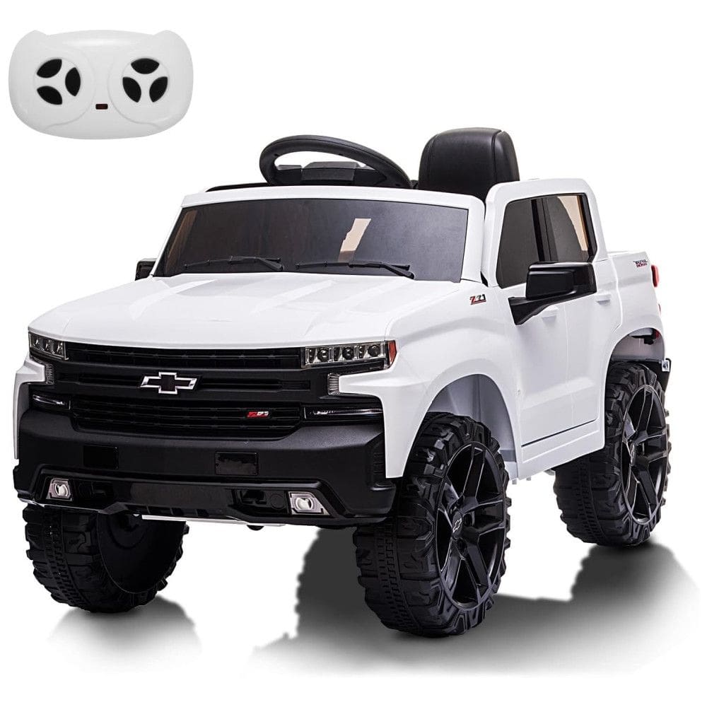 Carro Carrinho Elétrico Infantil Nasitip 12V Recarregável com MP3 e Controle Remoto, Branco