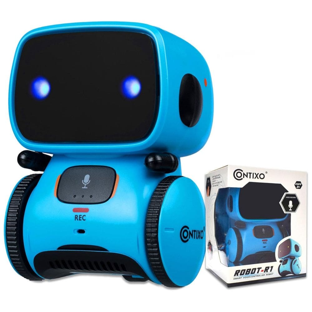 Robô Inteligente para Crianças Contixo R1, com Controle de Voz, Dança, Canto e Aprendizado. Ideal para Meninos e Meninas de 3 a 8 Anos.
