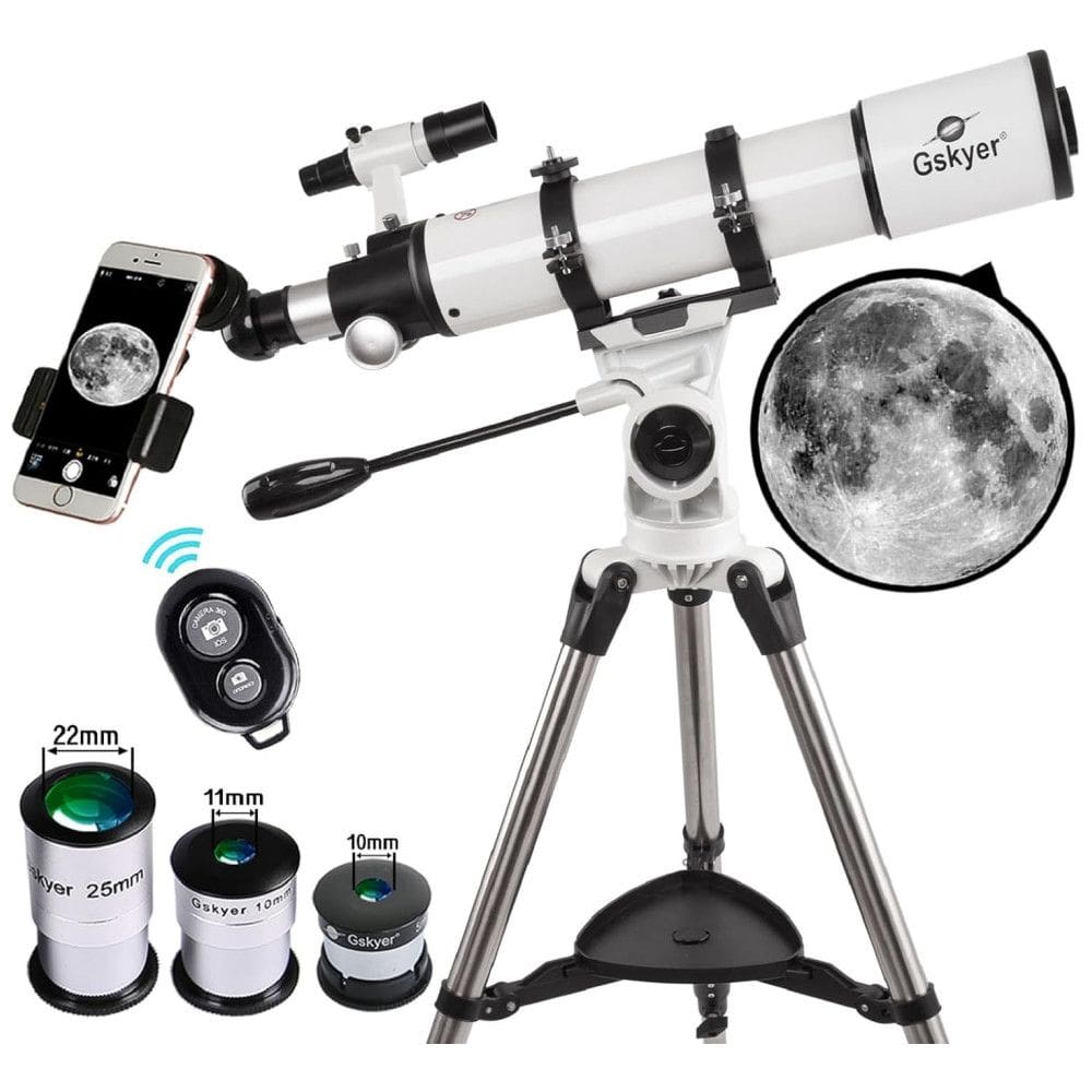 Telescópio Refrator Astronômico Gskyer 600x90mm AZ para Adultos, Tecnologia Alemã: Ideal para astronomia.
