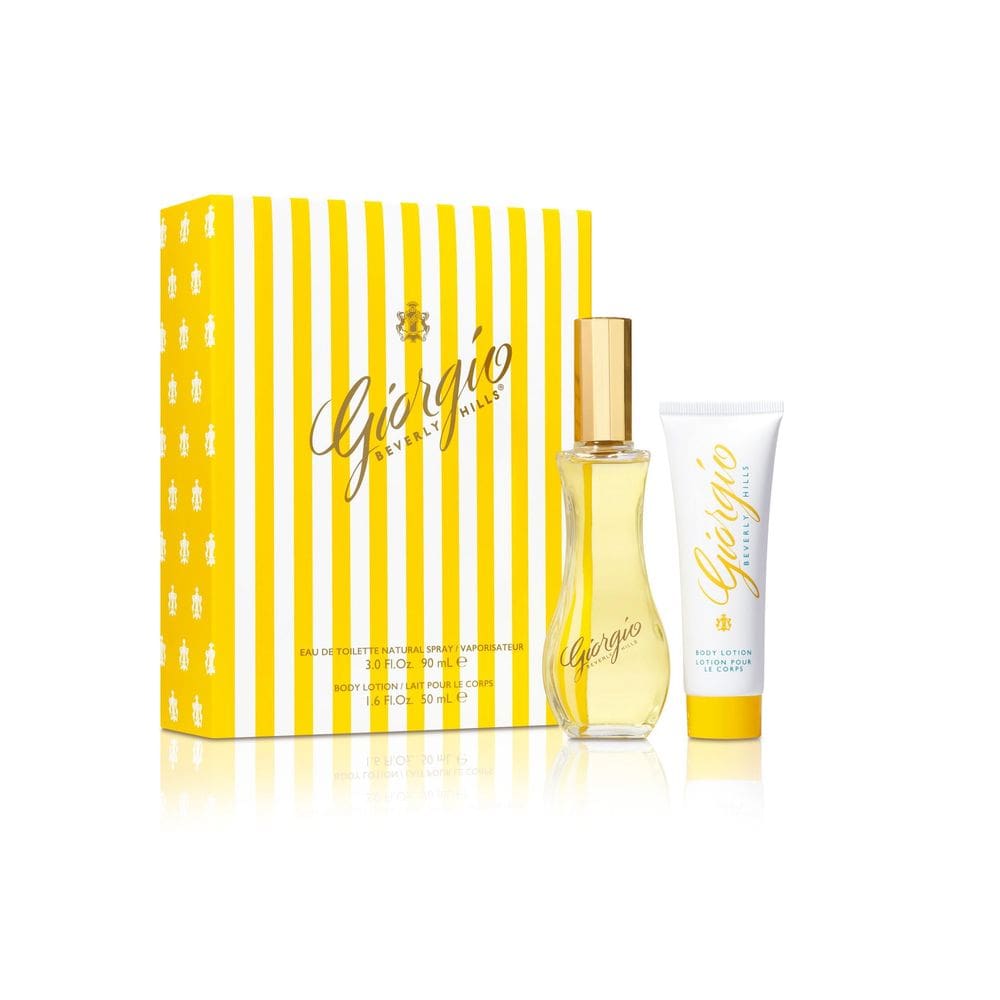 Conjunto de perfumes Giorgio Beverly Beverly Giorgio 3.0 EDT + 50 ml de loção corporal para mulheres