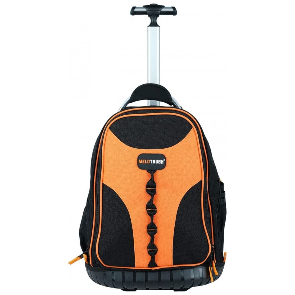 Bolsa de Ferramentas Organizadora com Rodas e Compartimentos, MELOTOUGH Rolling Tool Bag, Laranja