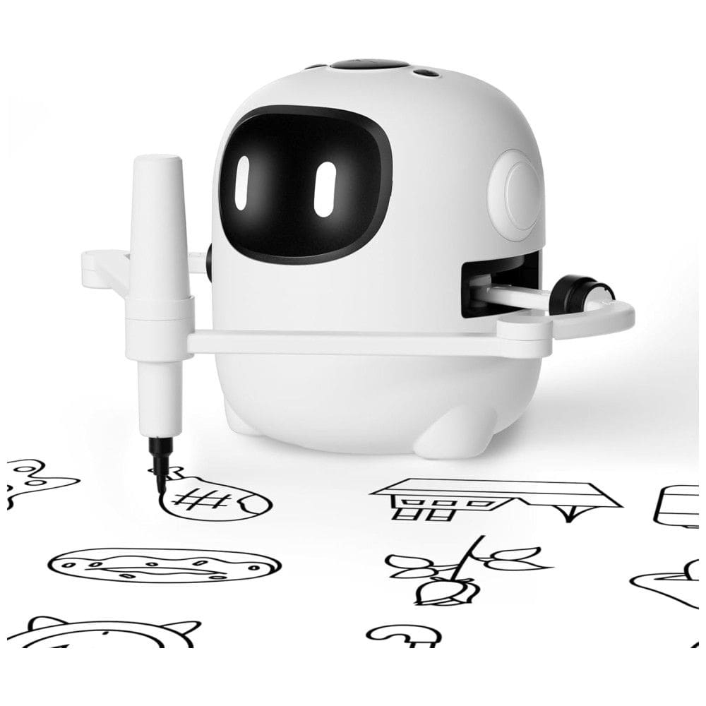 Robô Desenho Interativa para Crianças:Com 150 Cartões,Robô Educacional de Desenho com Interatividade por Voz,Brinquedo de Pintura