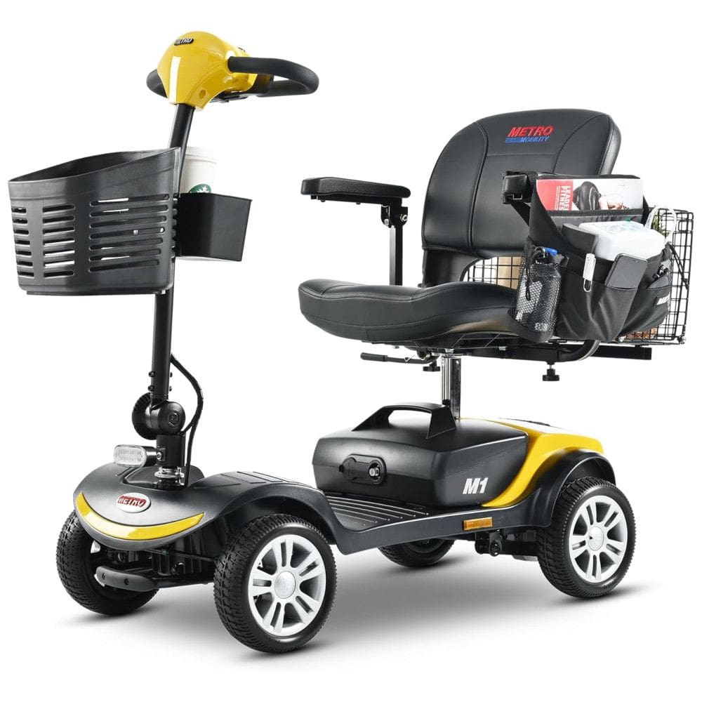 Cadeira de Rodas Elétrica 4 rodas Metro Mobility, para Adultos/Idosos, Capacidade de 136 kg, Com Assento, Carregador e Cesto.