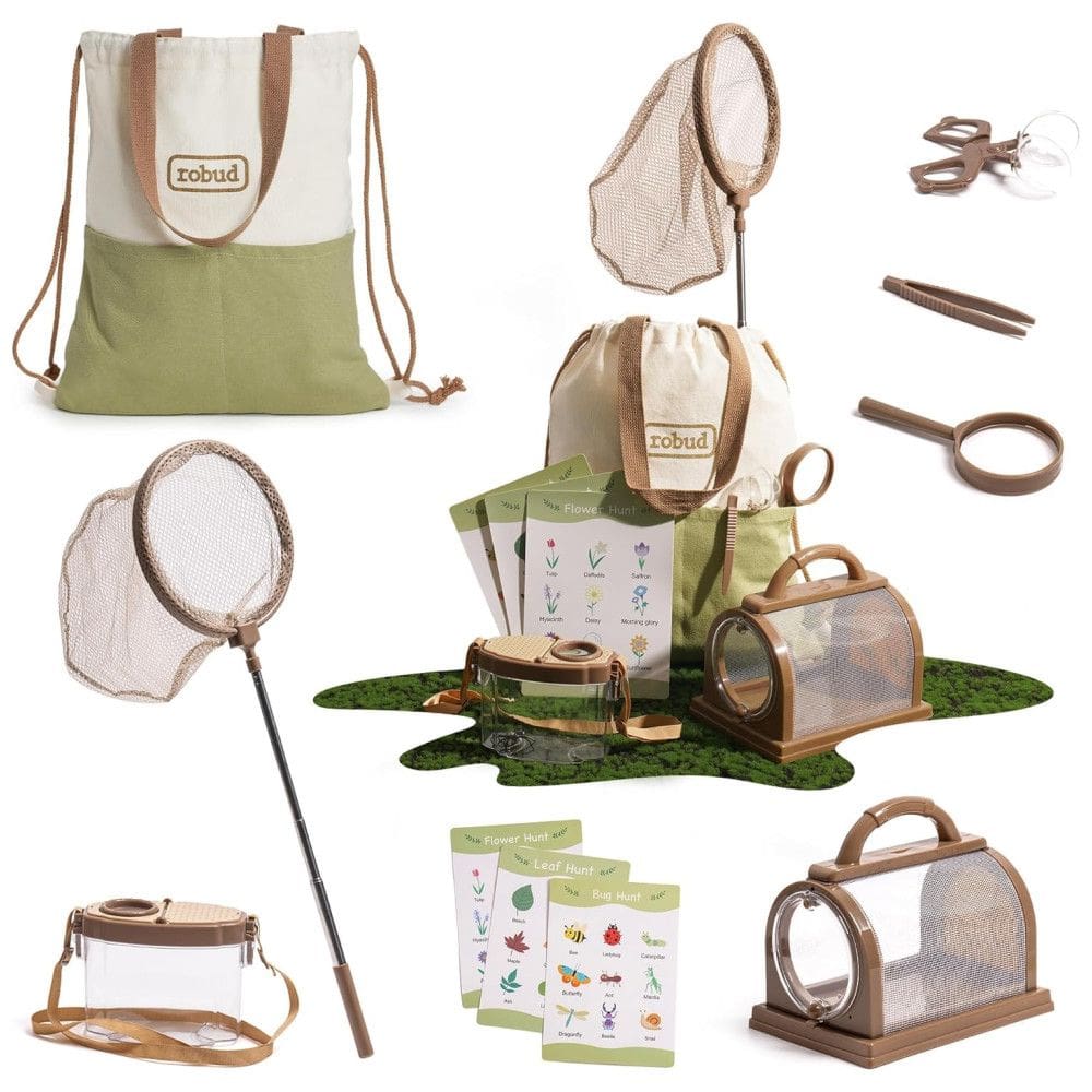 Kit Educativo de Aventura ROBUD, Pegador de Borboletas com Fantasia, Conjunto de Aventura ao Ar Livre, Jardim, Praia e Acampamento