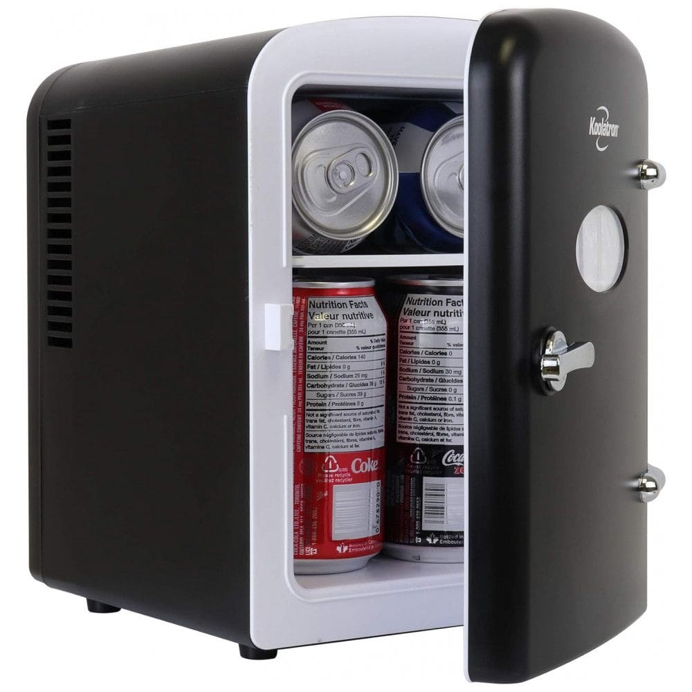 Mini Geladeira para Skincare B Retrô 4 Litros, 12V, 110v, KOOLATRON KRT04 B, Preto