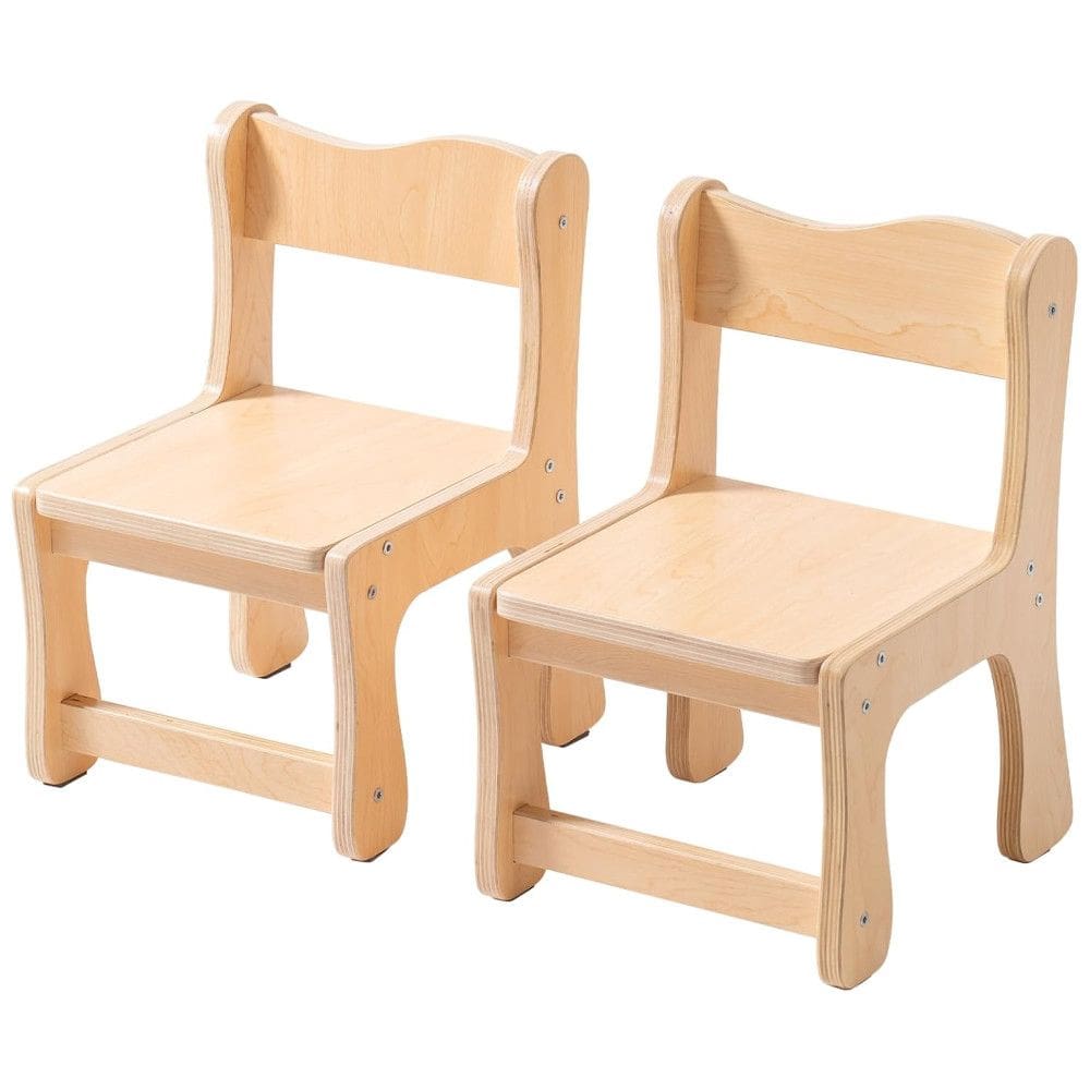 Conjunto de 2 Cadeiras Infantis de Madeira ROBUD, Resistentes e Estilosas para Crianças de 3 Anos, Capacidade de 113 Kg Cada