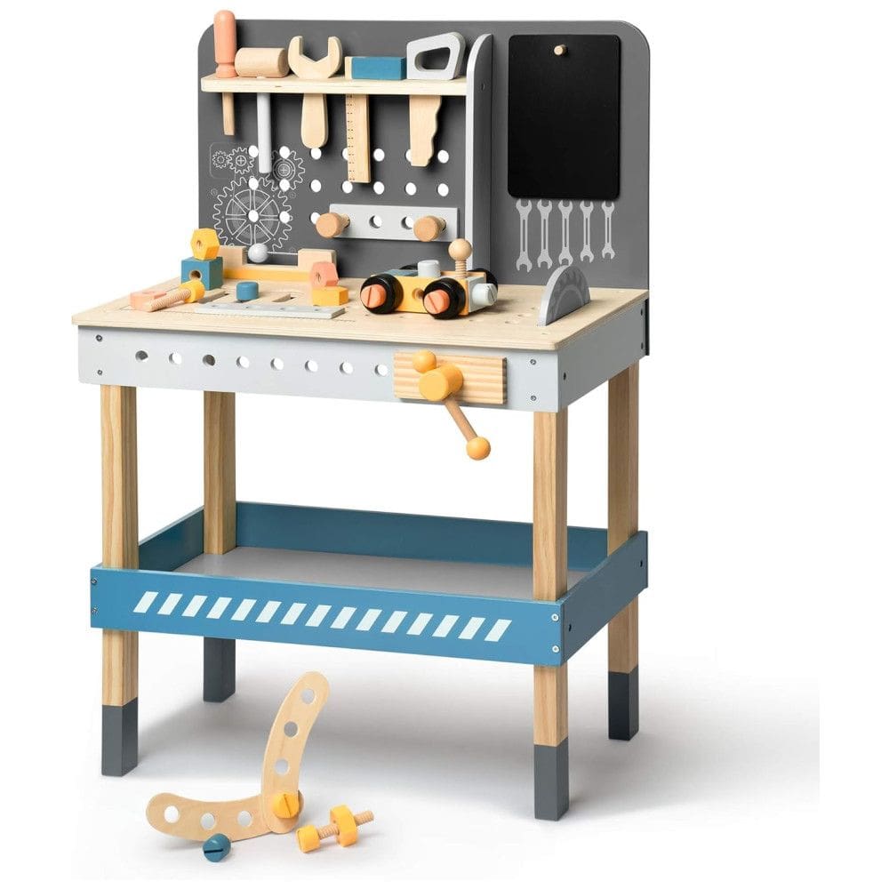 Bancada Educativa de Madeira ROBUD para Crianças, Conjunto de Ferramentas de Brinquedo para Presentear Crianças de 3 a 7 Anos