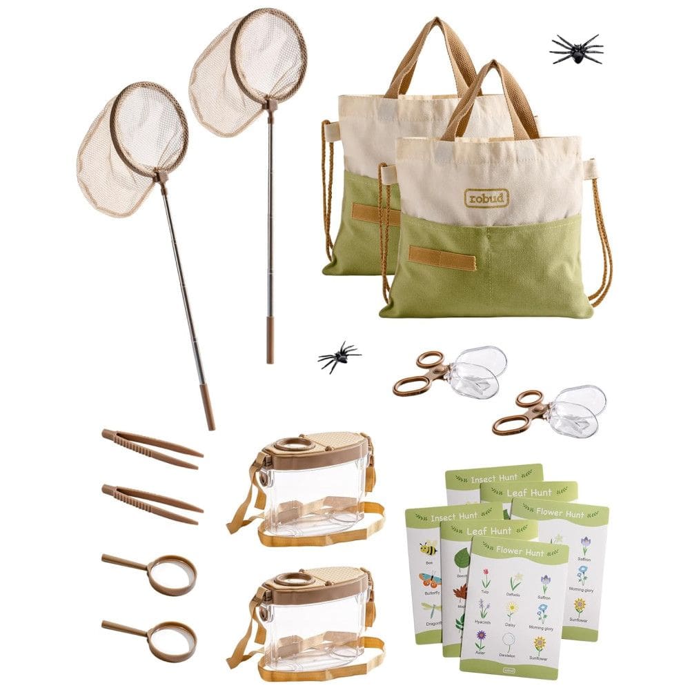 Kit Educativo de Aventura ROBUD, Pegador de Borboletas com Fantasia, Conjunto de Aventura ao Ar Livre, Jardim, Praia e Acampamento