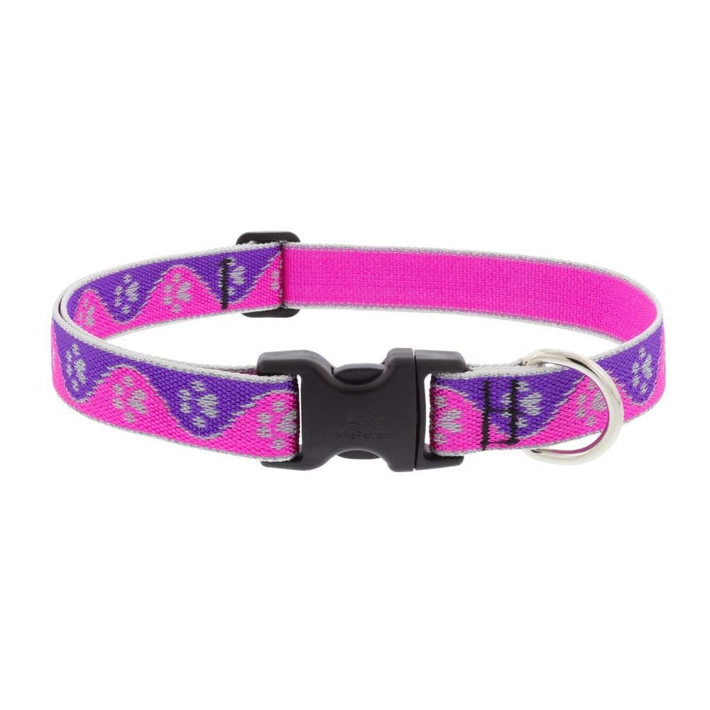 Coleira para cães LupinePet Reflective Ajustável 41-71 cm rosa