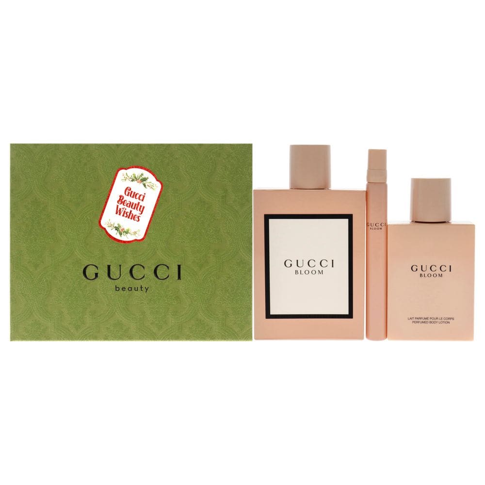 Conjunto de presentes de perfume Gucci Gucci Bloom, 3 peças para mulheres