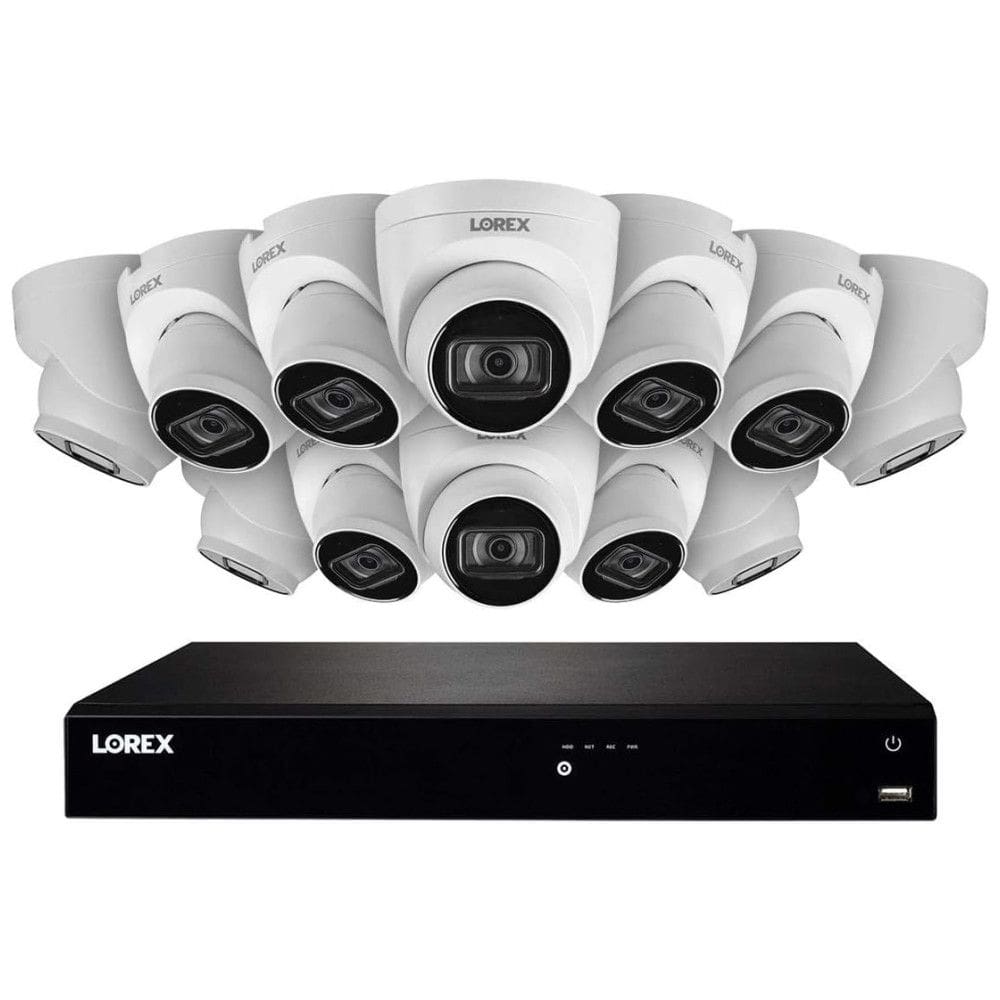 Sistema de Câmera de Segurança Fusion NVR 4L 8 MP com 12 Câmeras e 16 Canais