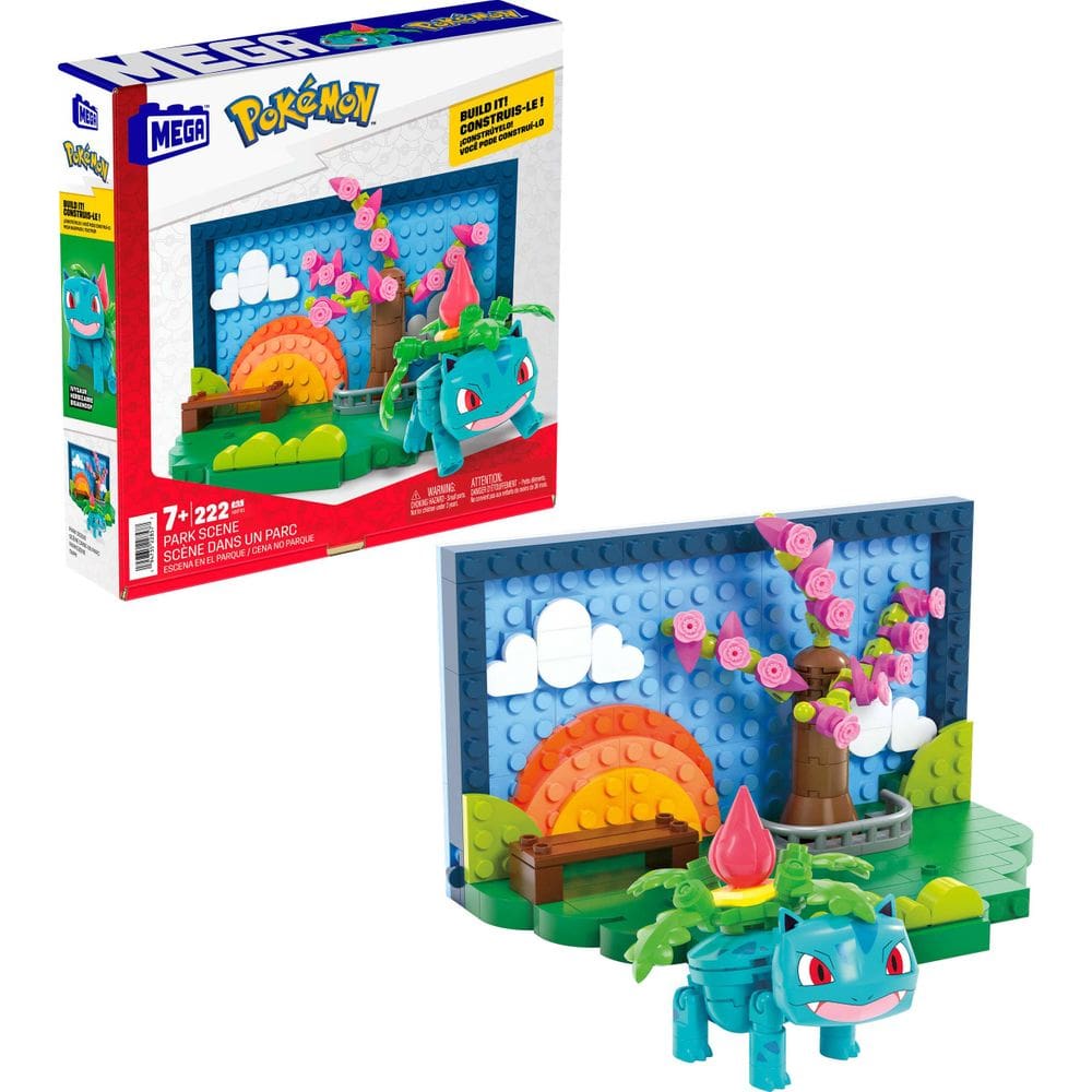 Construindo uma cena de Toy Mega Pokémon Park com boneco de ação