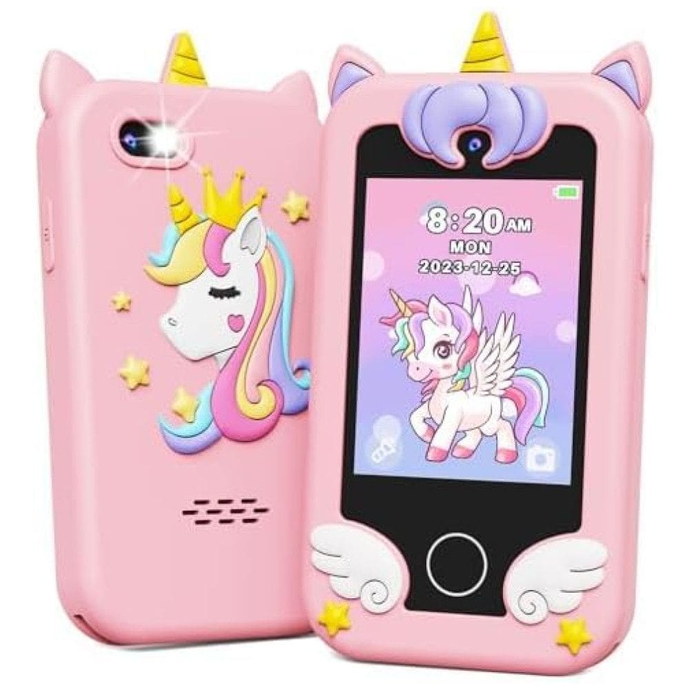 Celular Brinquedo KOKODI Unicorn, com tela sensível ao toque, câmera dupla HD, ideal para meninas de 3 a 10 anos, presente educativo