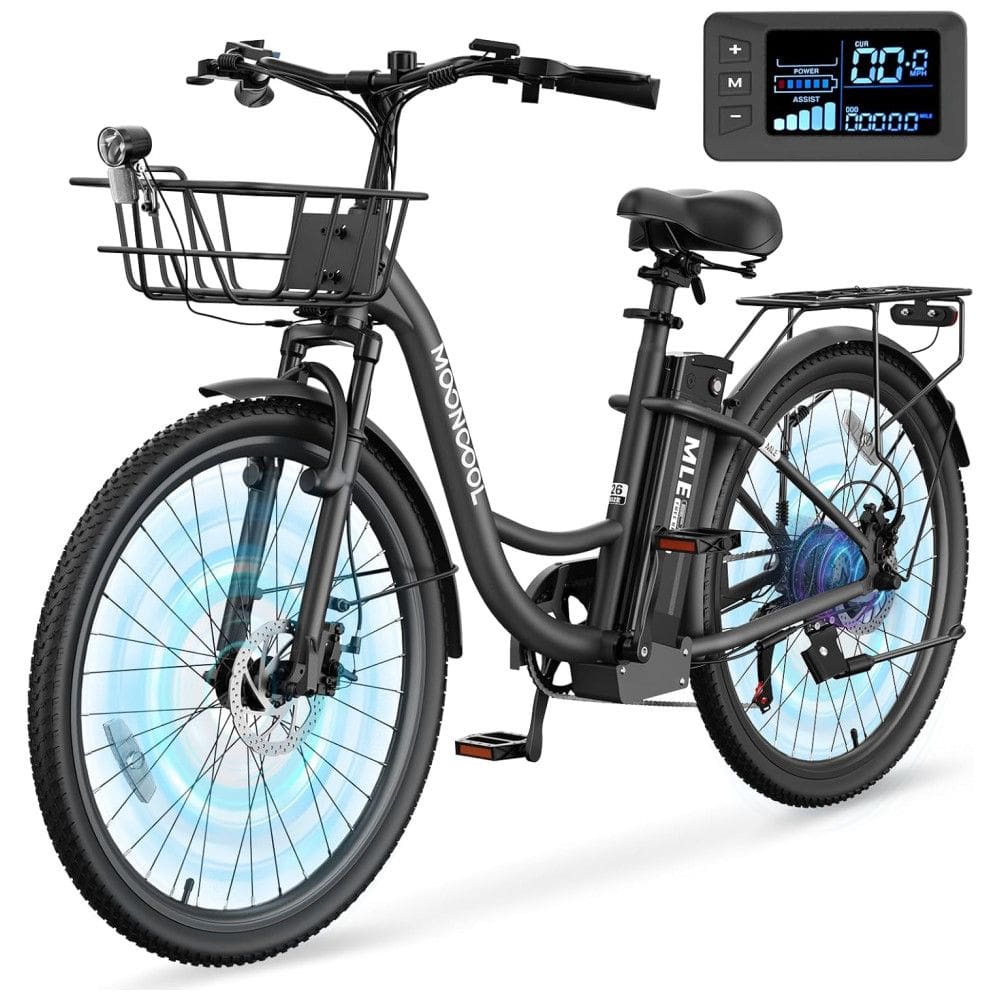 Bicicleta Elétrica para Adultos com Motor 700W Pico, Quadro em Alumínio 6061, Bateria Removível 36V 10,4Ah, Autonomia de até 64 km