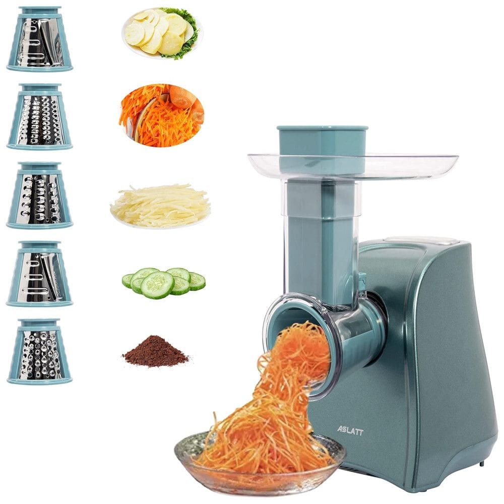 Ralador Elétrico Automático ASLATT com 5 Acessórios, 110V 150W Verde