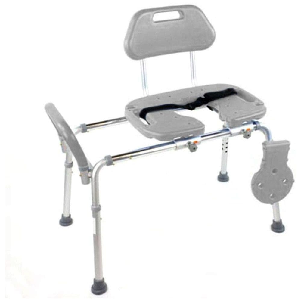 Cadeira de Banho Móvel para Idosos e Adultos, até 200 Quilos, PLATINUM HEALTH Standard Gray, Cinza