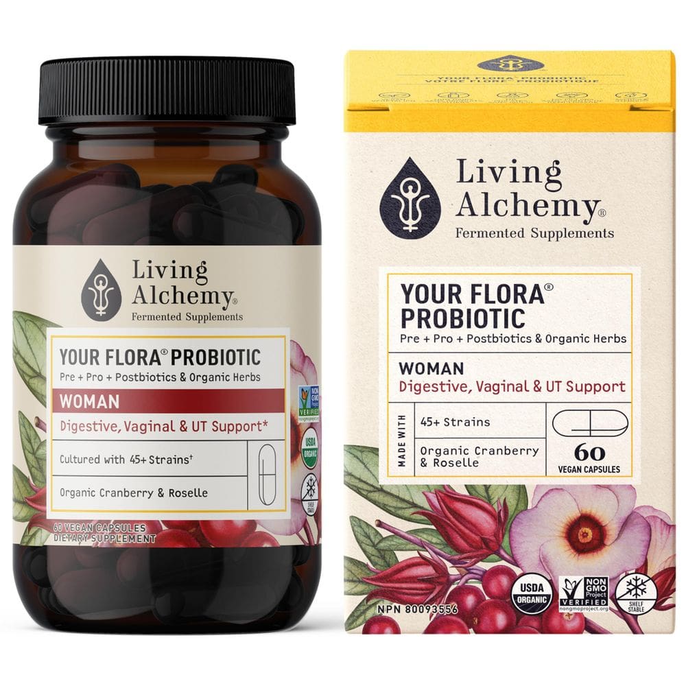 Suplementos Living Alchemy Your Flora Probióticos Women 60 unidades