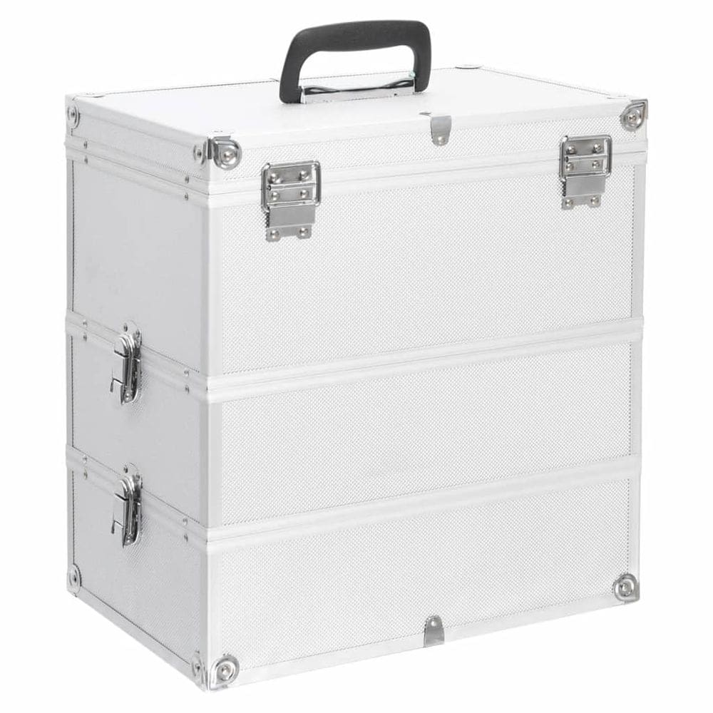 Estojo de maquiagem VidaXL Silver Aluminium 37x24x40cm