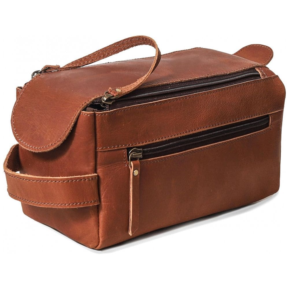 Necessaire Masculina Cuero de Couro , Marrom Claro