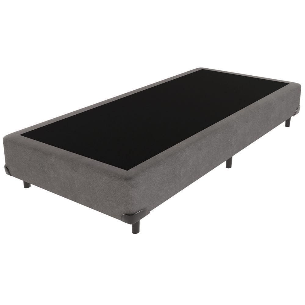 Cama Box Solteiro Cinza V-store 88x188x44