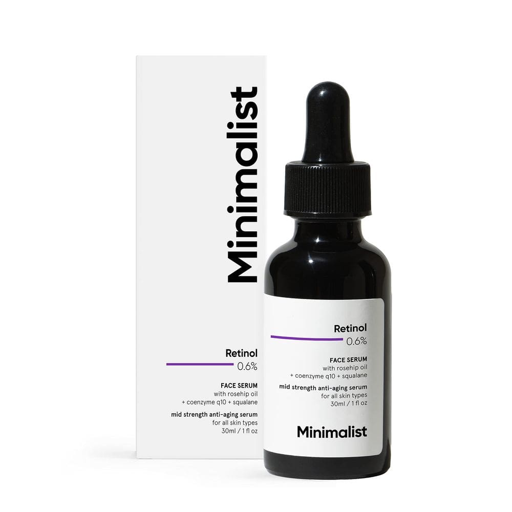 Sérum minimalista de 0,6% de retinol antienvelhecimento 30 mL com coenzima Q10