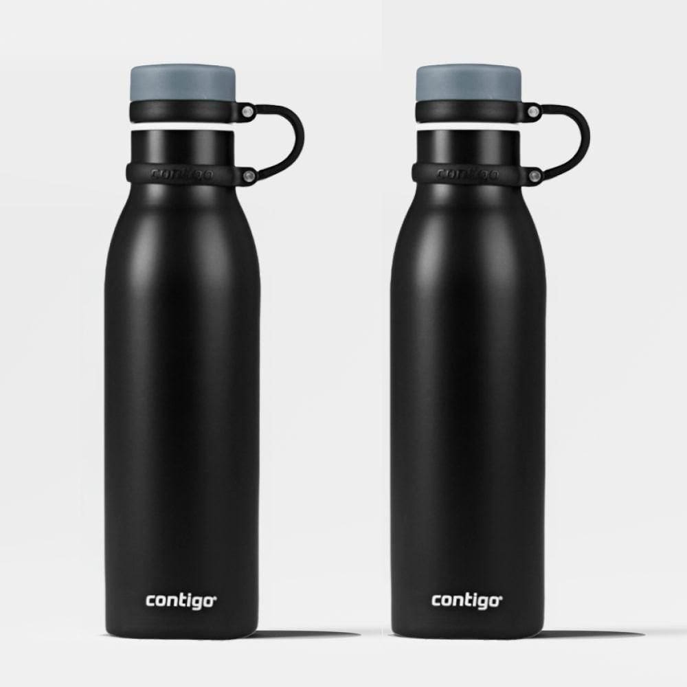 Kit Com 2 Garrafas Térmicas Matterhorn Black Contigo | 591ml