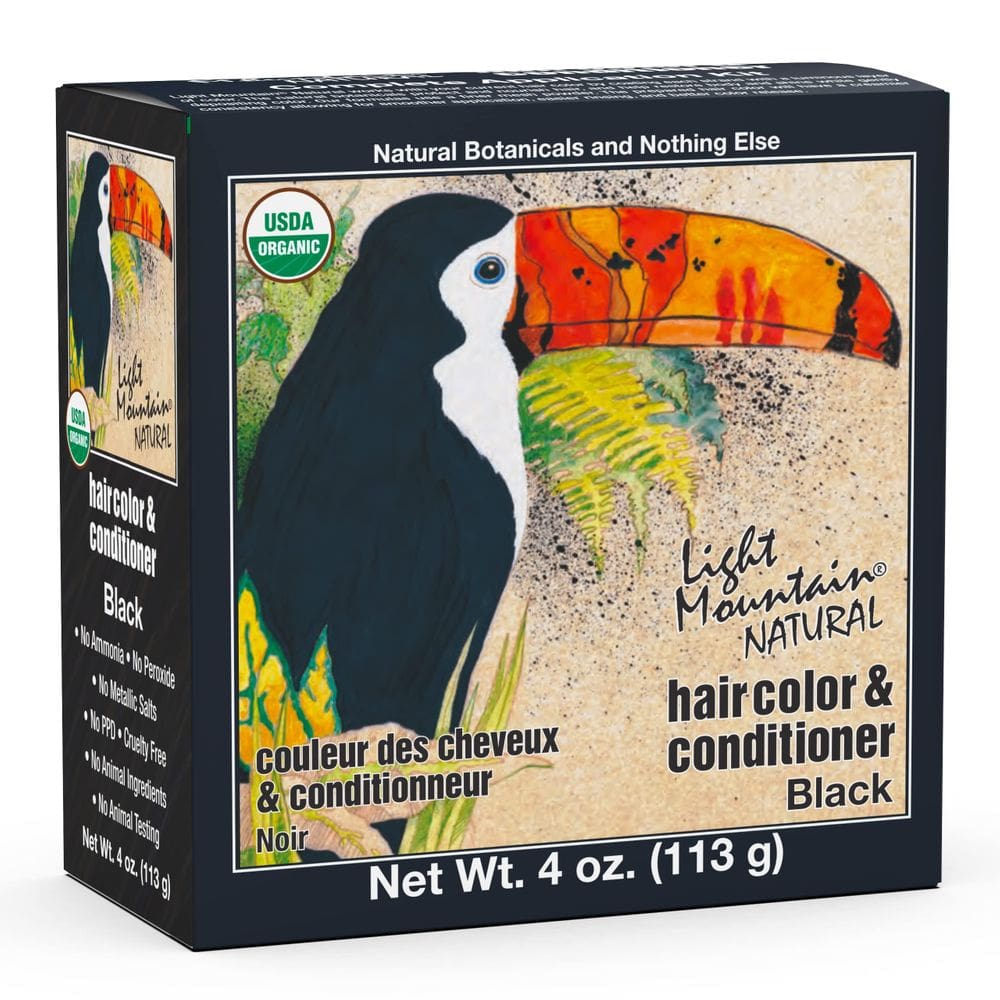 Tintura e condicionador para cabelo Light Mountain Henna Black 120 ml