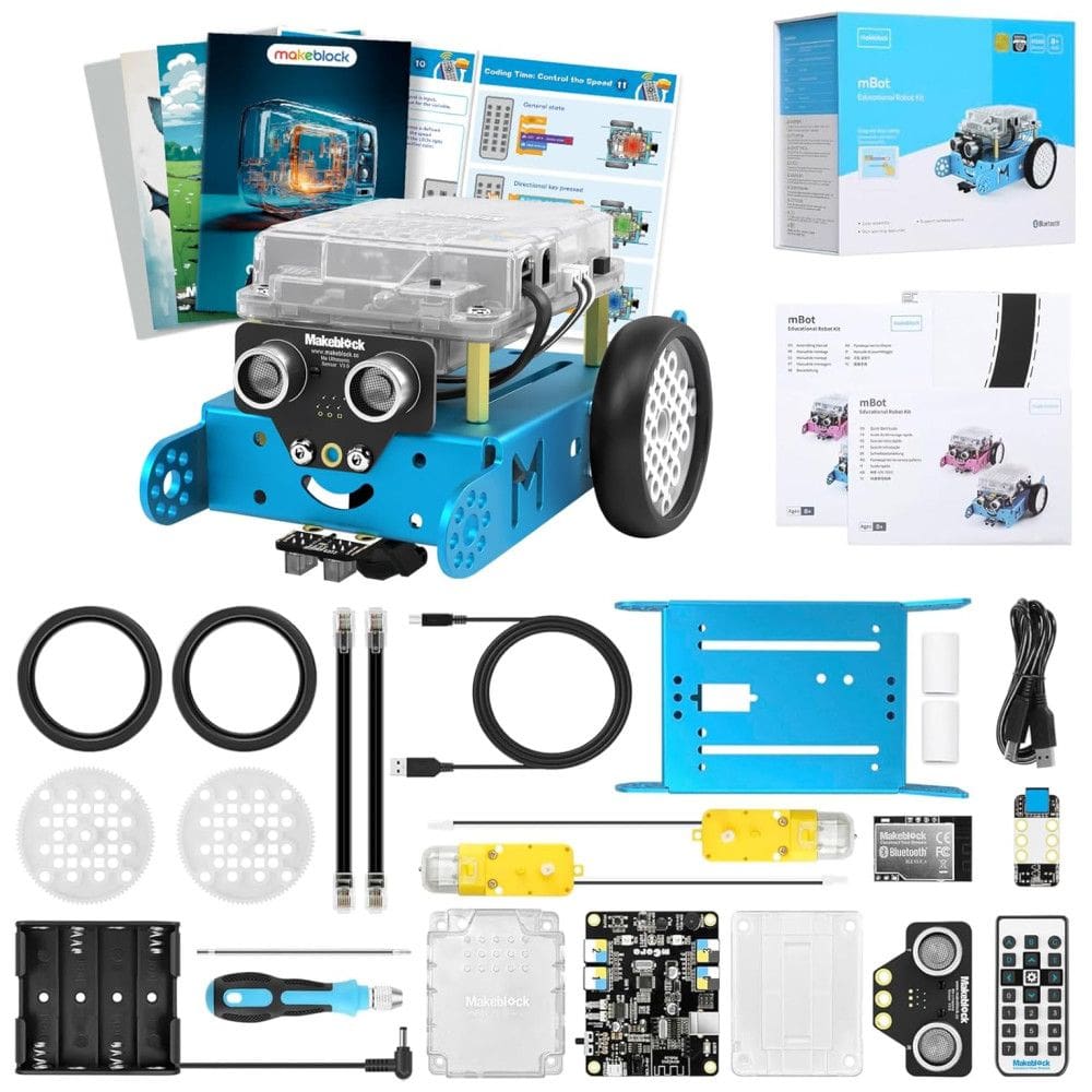 Kit Robô Makeblock mBot com Caixa de Programação Scratch, Projetos STEM p/ Crianças Aprenderem a Programar c/ Scratch Arduino