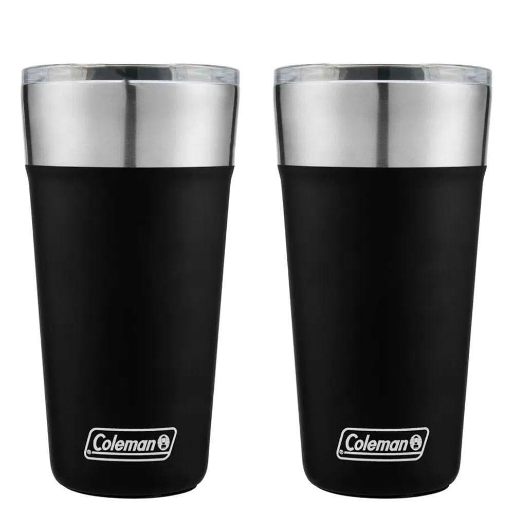 Kit Com 2 Copos Térmicos Com Tampa 600ml Preto Coleman
