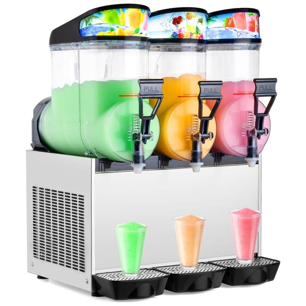Máquina de Frozen ROVSUN, 45L X 3 Tanques de Slushie, Eficiente em Resfriamento para Casa, Restaurante, Bar e Festas