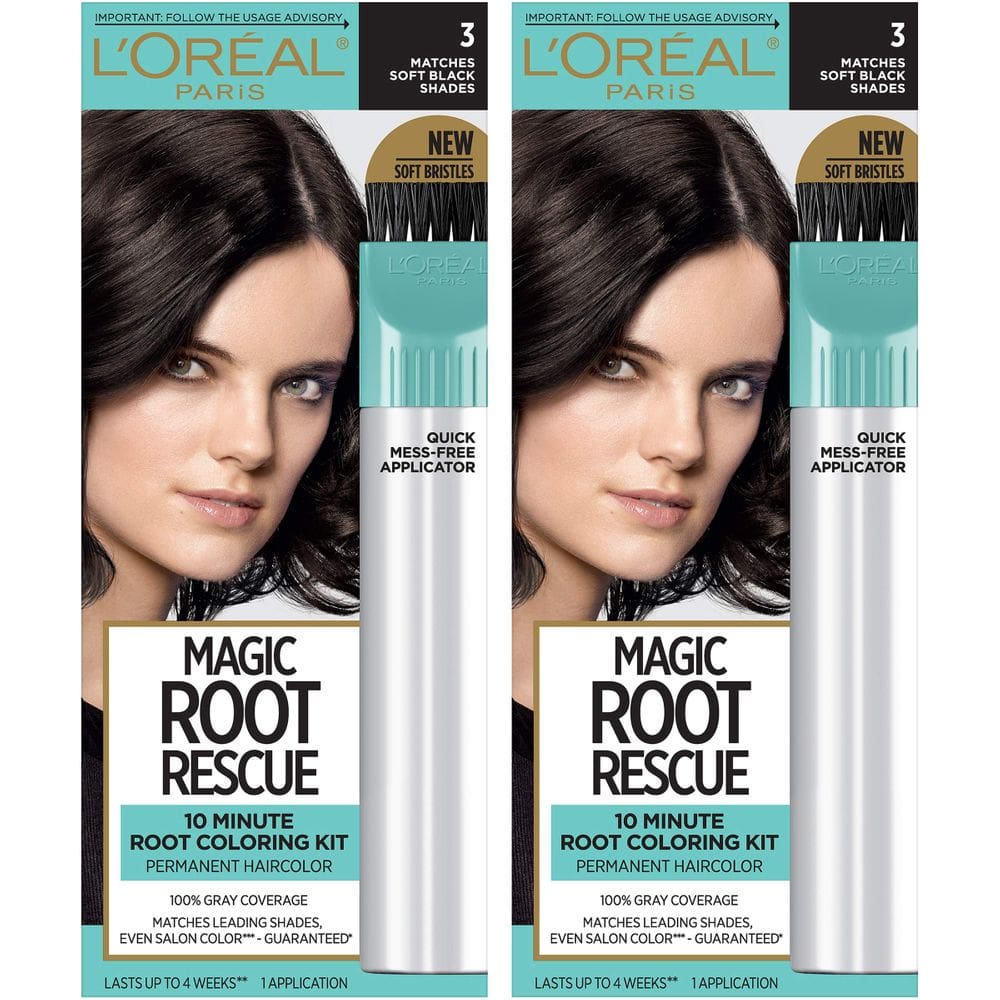 Kit de coloração de cabelo L`Oreal Paris Magic Root Rescue Soft Black
