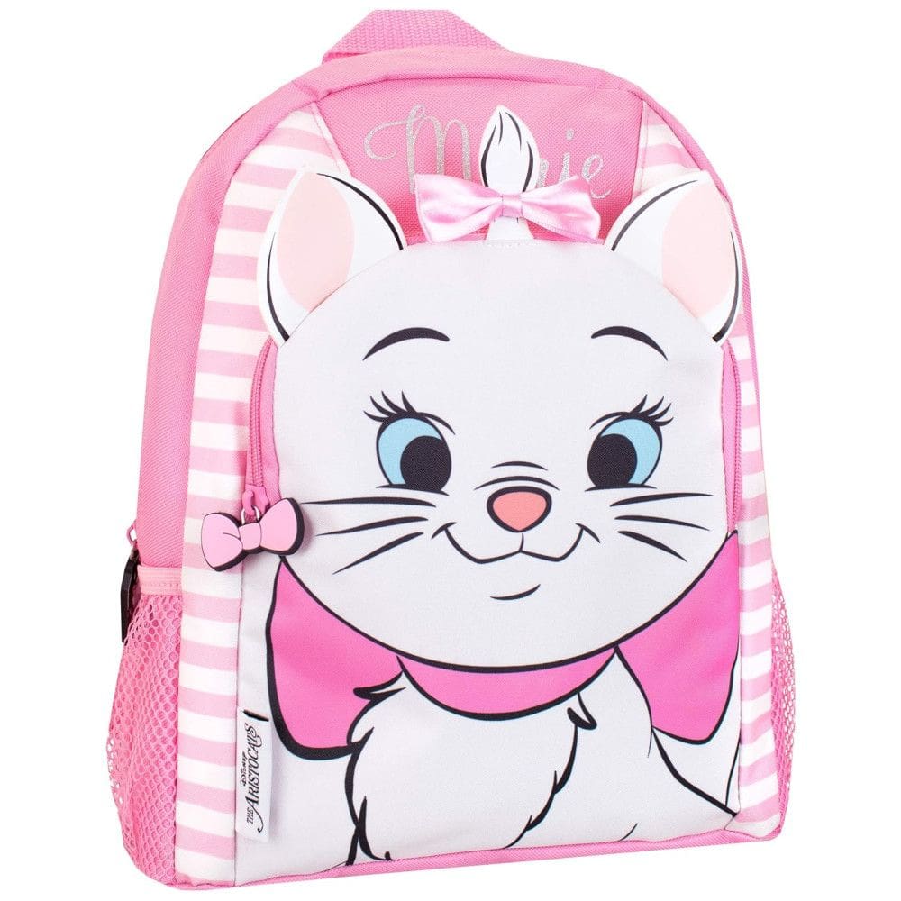 Mochila Escolar Infantil Disney Marie para Meninas, Rosa
