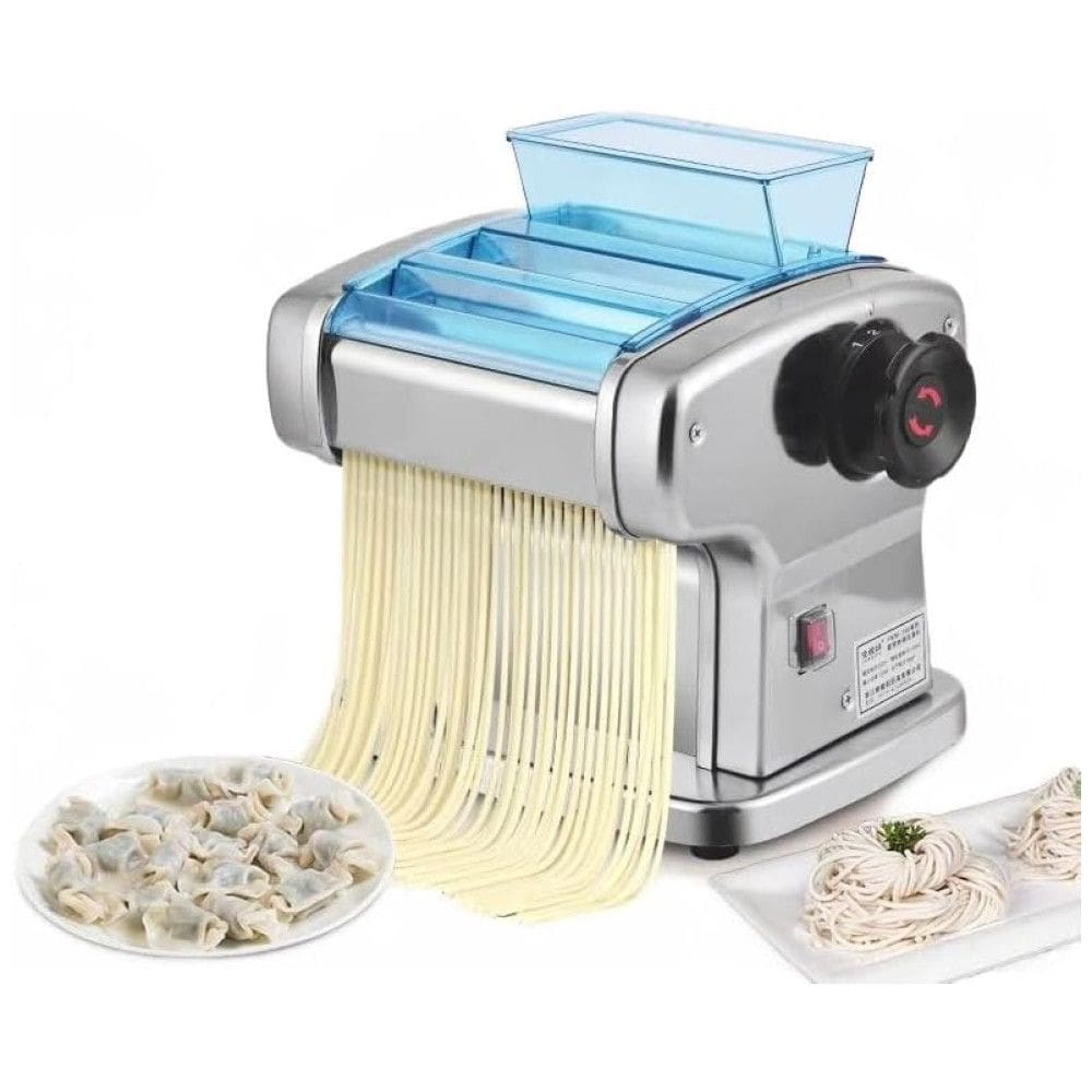 Máquina Elétrica de Fazer Massas - Treliamd, Máquina de Macarrão Automática Comercial em Aço Inoxidável, Rolo de Massa Ajustável