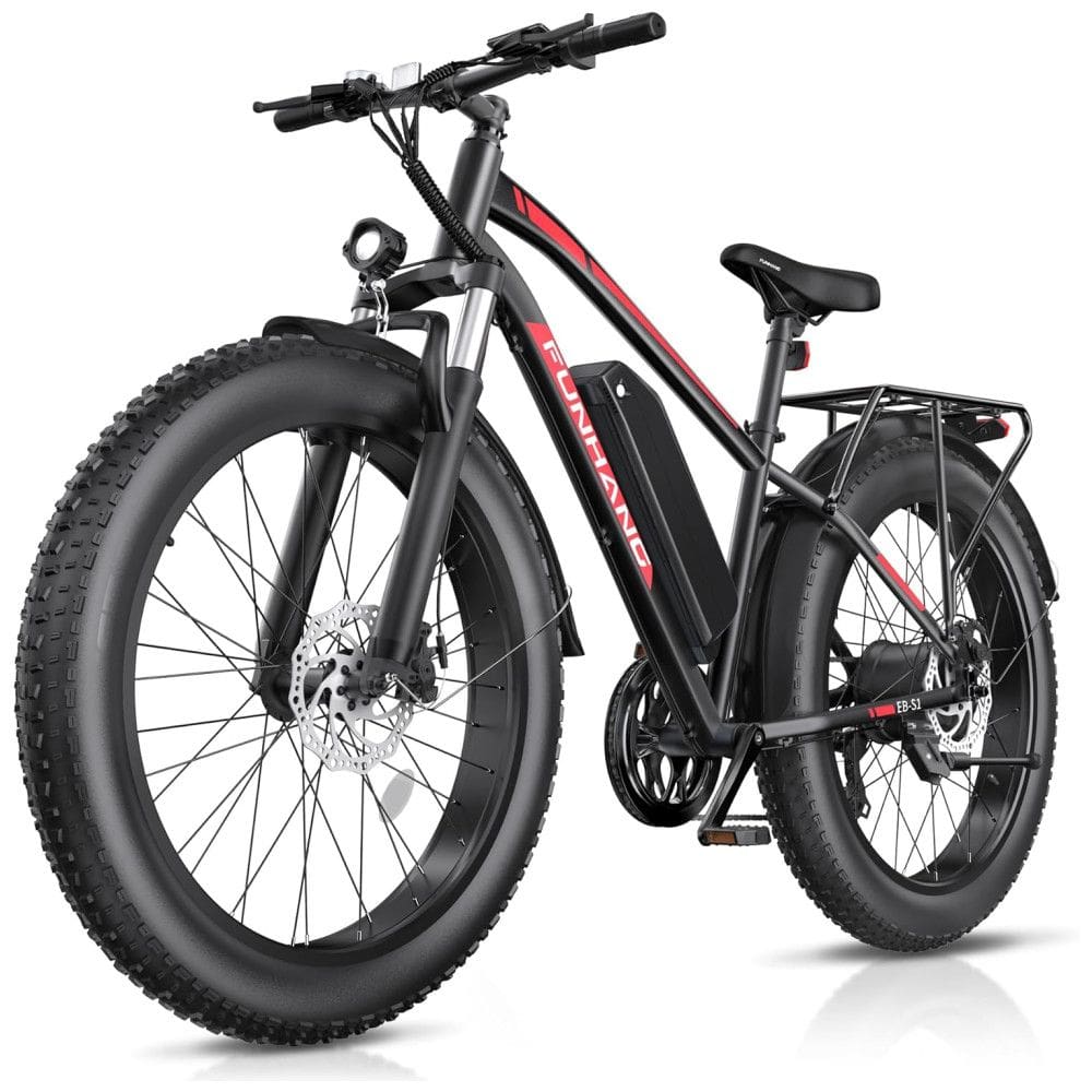 Bicicleta Elétrica Dobrável Funhang EB-S1 26” | Motor 1000W, Bateria 48V 13Ah Removível, 7 Velocidades, 5 Modos de Condução