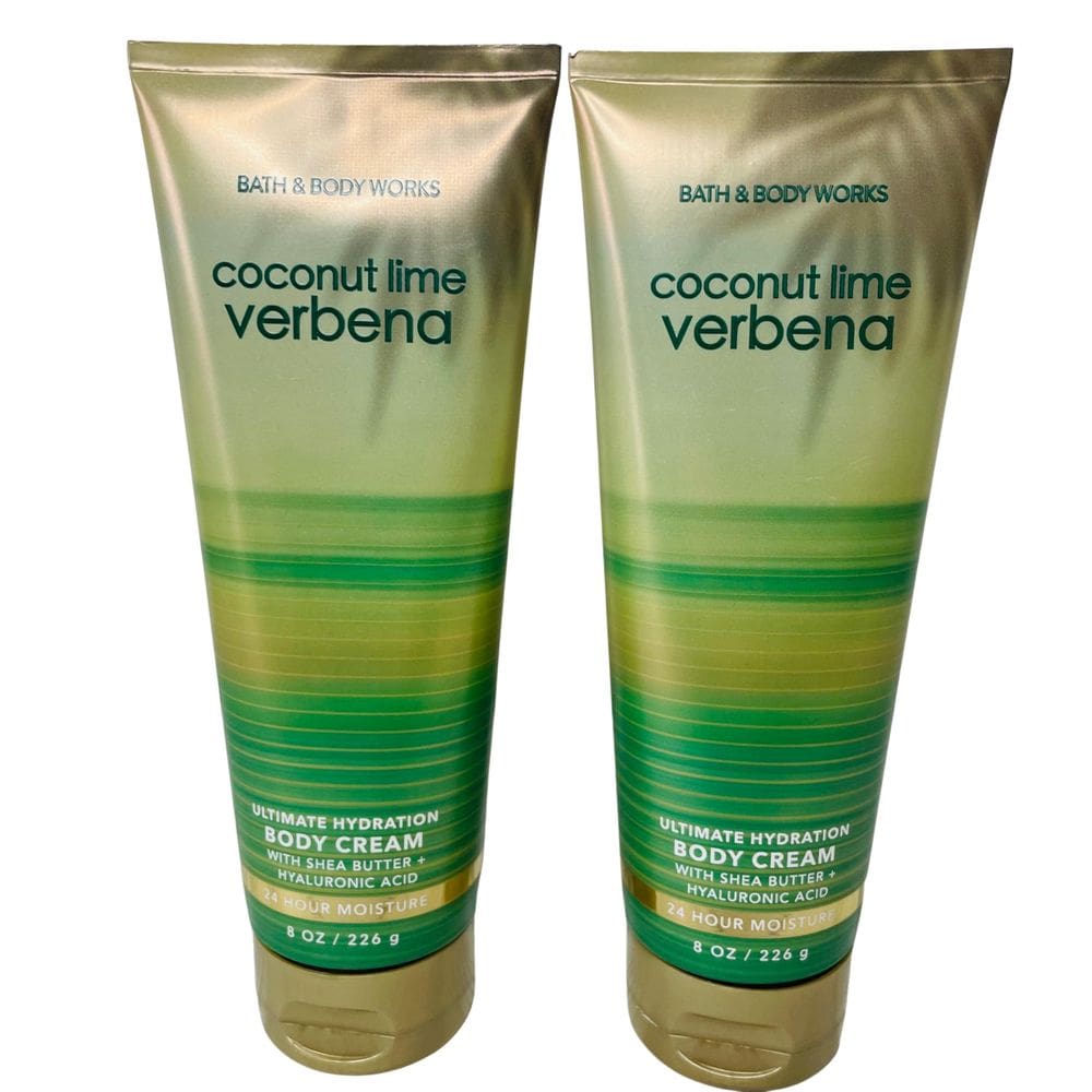 Creme Corporal Bath & Body Works Coconut Lime Verbena 240mL x2