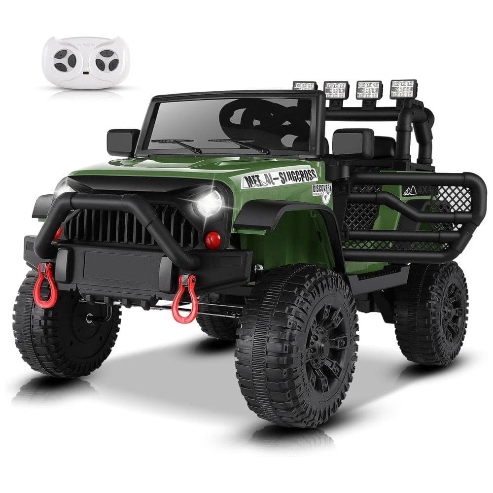 Carrinho Elétrico Infantil Hikole 12V, Veículo para Crianças com Controle Remoto, Bluetooth, Luzes LED e Cinto de Segurança