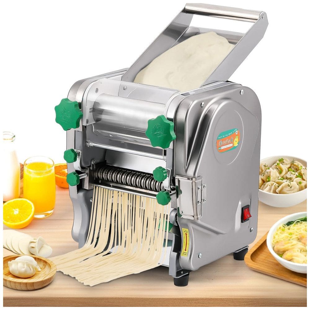 Máquina de Macarrão Elétrica Comercial Newhai 2 em 1 Automática - Ajuste de Espessura de Massa - Máquina Robusta de Rolamento de Massa de