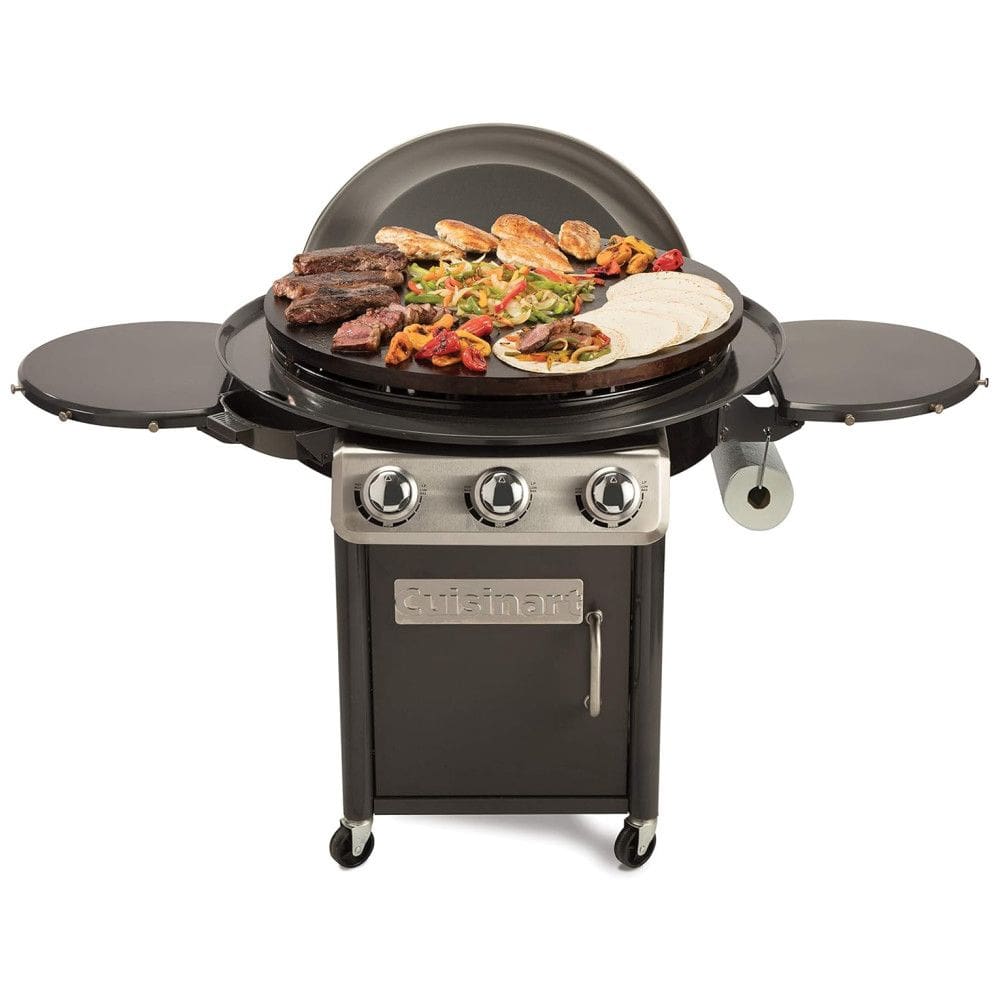 Churrasqueira á Gás, portátil, com superfície de, para 15 pessoas, preta, CUISINART CGG 999, Preto