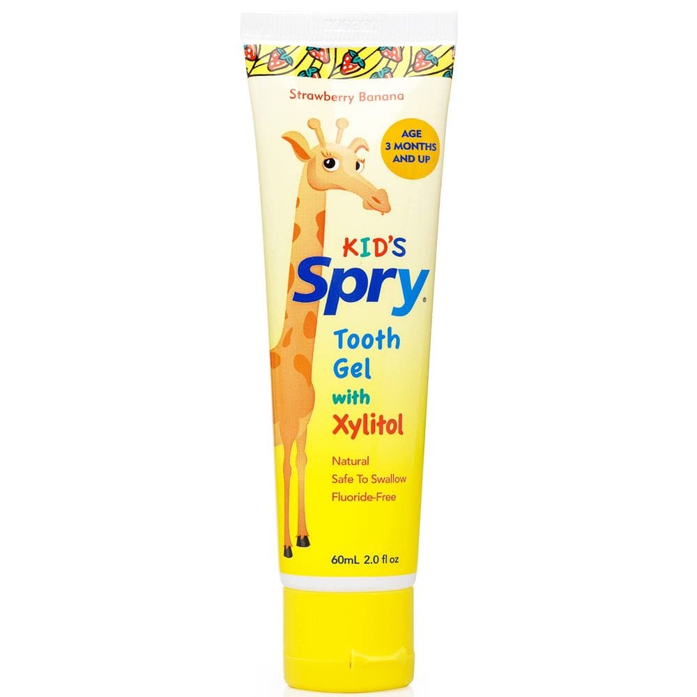 Creme dental Spry Natural Xilitol para bebês, crianças e crianças